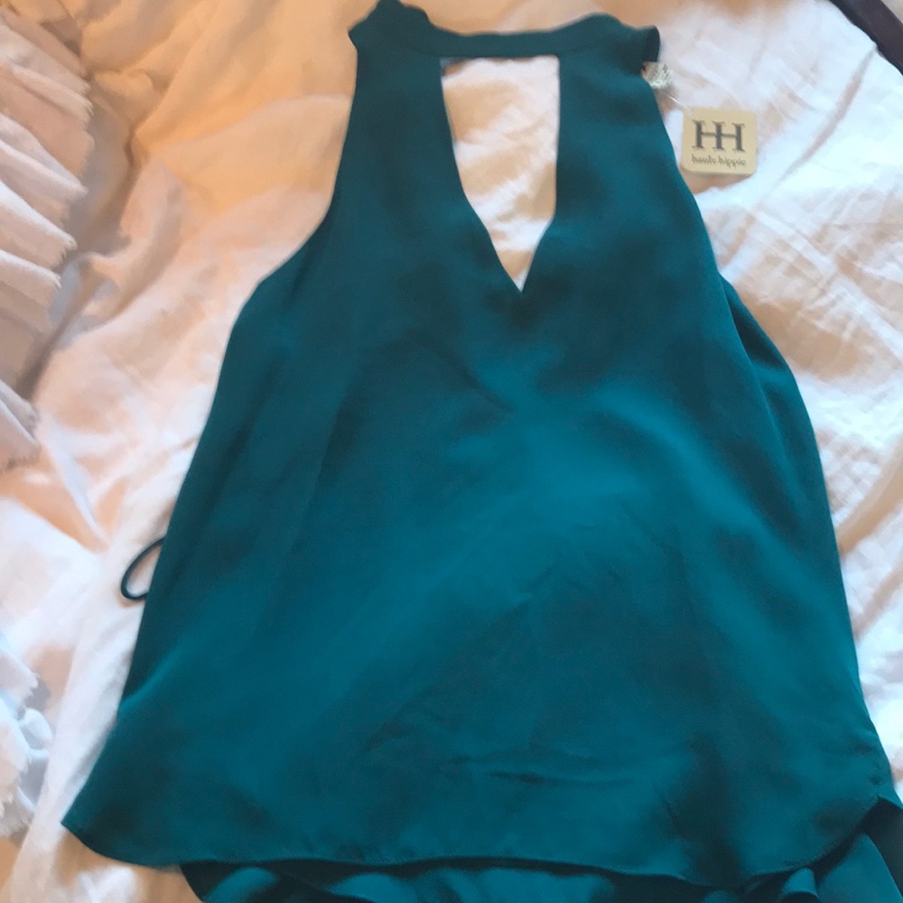 Halter silk top